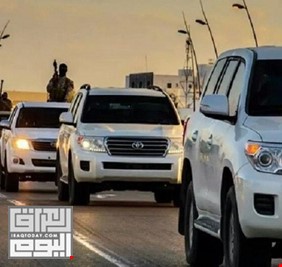 أبو بكر البغدادي وعدد من قادة داعش يصلون الرقة