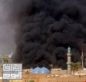بغداد تشهد حريق في السنك