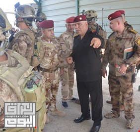 قائد عمليات بغداد يؤكد من الكرادة على اهمية تسهيل انسيابية المرور في المنطقة