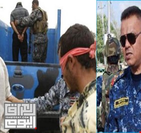 بالصور ضابط في الشرطة العراقية يكشف معملاً لتكرير النفط المهرب في الأنبار ويعتقل العاملين فيه