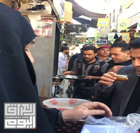 وزير الداخلية قاسم الاعرجي يتجول في اسواق الرمادي