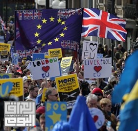 مظاهرات في لندن تطالب بإعادة التصويت حول 