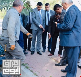 وزير الاتصالات يشرف ميدانياً وبشكل شخصي على ازالة التجاوزات  بالشبكة الضوئية في بغداد