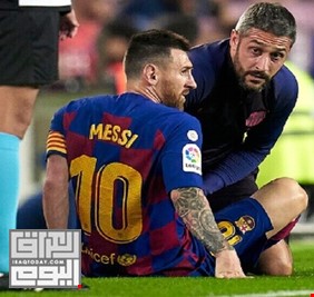 برشلونة يعلن تفاصيل إصابة قائده ميسي