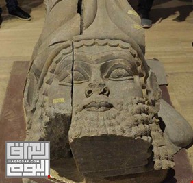 انجاز تجميع راس الثور المجنح في المتحف العراقي