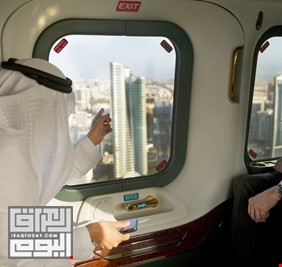 بالصور .. محمد بن راشد آل مكتوم يصطحب  الكاظمي بجولة جوية في دبي