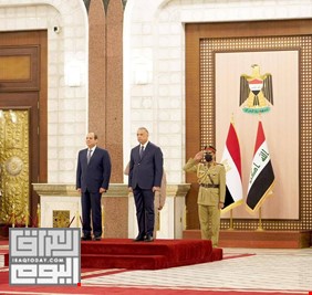 رئيس الوزراء مصطفى الكاظمي يستقبل الرئيس المصري عبد الفتاح السيسي
