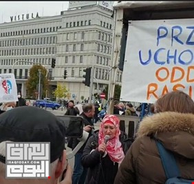 مظاهرة في بولندا احتجاجا على قسوة تعامل الحكومة مع المهاجرين القادمين من بيلاروس