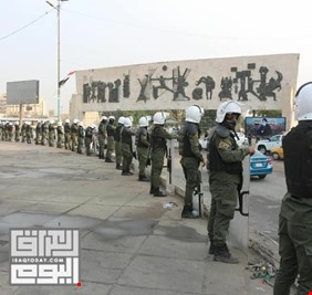 انتشار مكثف للقوات الامنية في ساحة التحرير وسط بغداد