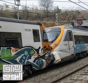 155 مصابا بتصادم قطارين في كتالونيا الإسبانية