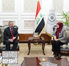 طيف سامي تلتقي مدير مكتب البنك الدولي في العراق