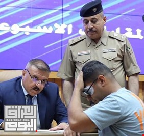 وزير الداخلية يحتضن في مكتبه عوائل الشهداء و يستقبل الجرحى