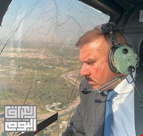 وزير الداخلية رئيس اللجنة الأمنية العليا لتأمين زيارة الأربعين يستطلع جواً طريق بغداد كربلاء الجديد