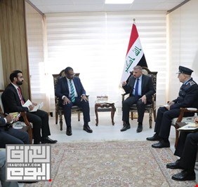 وزير الداخلية يستقبل كبير منسقي البرامج ورئيس مكتب الأمم المتحدة المعني بالمخدرات والجريمة في العراق