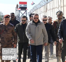 وزير الداخلية يفتتح الجدار الكونكريتي على الشريط الحدودي العراقي السوري