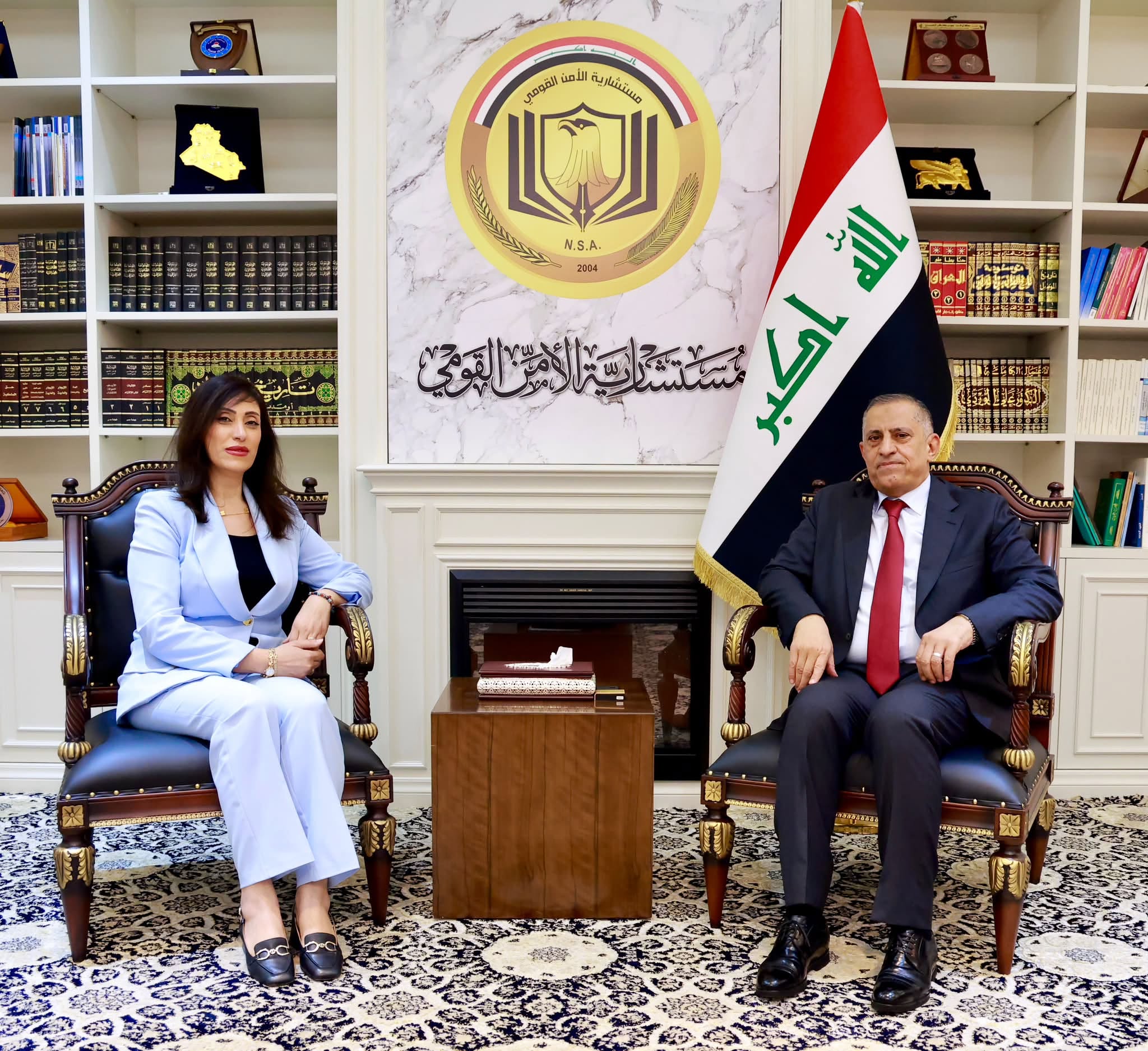 العبودي وسفير فلسطين يبحثان تعزيز العلاقات ودعم القضية الفلسطينية