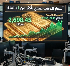 أسعار الذهب ترتفع بأكثر من 1 بالمئة