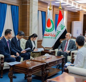 وزير النفط يبحث مع وفد ياباني آليات تشغيل مشروع FCC