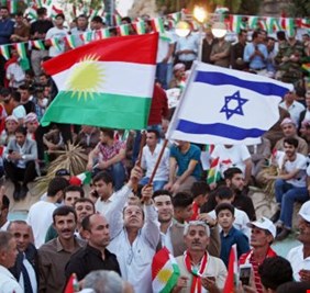 بالفيديو العلم الإسرائيلي يرفرف في احتفالات كردستان للترويج لاستفتاء الانفصال