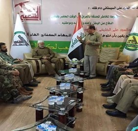 ابو مهدي المهندس يصل كركوك برفقة قيادات من الحشد الشعبي