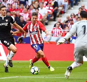 أتلتيكو مدريد يستعد لتشيلسي بثنائية في إشبيلية
