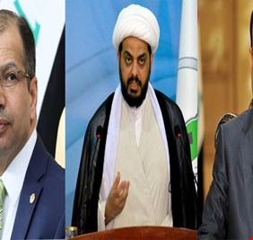 الخزعلي يلتقي المالكي والجبوري ويدعو لايجاد آليات قانونية لمواجهة الاستفتاء