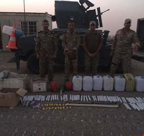 قيادة عمليات فرض الامن في كركوك: ضبط معمل كامل لتصنيع العبوات الناسفة داخل احد مواقع البيشمركة في مدينة كركوك - محطة سكة القطار