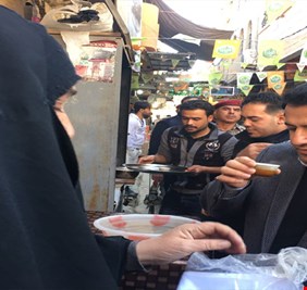 وزير الداخلية قاسم الاعرجي يتجول في اسواق الرمادي