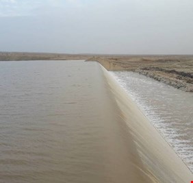 امتلاء سدة مندلي بفعل غزارة هطول الأمطار