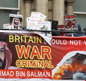 بريطانيا.. احتجاجات حادة ضد محمد بن سلمان