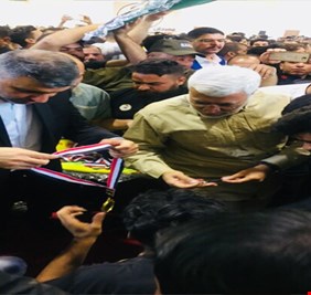 ابو مهدي المهندس ومحمد الدراجي يكرمان جرحى الحشد في مهرجان الشهادة والنصر  بالنجف