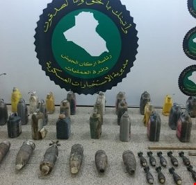 ابطال الإستخبارات العسكرية يضبطون مستودعاً داعشياً في الحويجة