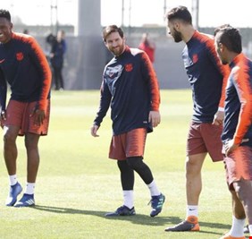 ميسي يشارك في تدريبات برشلونة