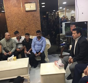 الاعرجي يودع عدداً من الجرحى الى مستشفيات الهند