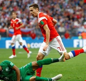 الدب الروسي يلتهم السعودية في افتتاح المونديال