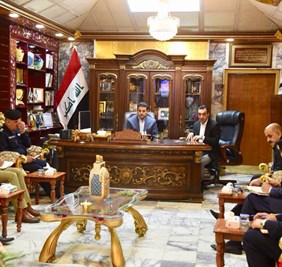 بالصور .. الاعرجي يصل بابل ويطلع على مجريات التحقيق بحادثة اغتيال مدير جوازات المحافظة