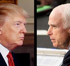 ترامب غير مدعو لجنازة السيناتور ماكين