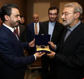 لاريجاني للحلبوسي: هناك من يحاول الايقاع بين العراق وايران
