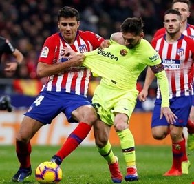 قمة الليغا بين برشلونة وأتلتيكو مدريد تنتهي بالتعادل