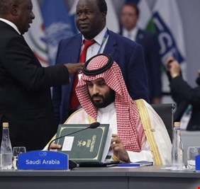 بالصور .. أردوغان يتجاهل ولي العهد السعودي وكأنه “ظل” بقمة العشرين