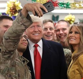 زيارة مفاجئة لترامب وزوجته للقوات الأمريكية في العراق