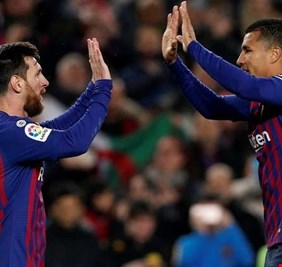 ميسي يعادل رقم أسطورة برشلونة