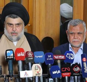 هادي العامري: سأضع يدي بيد مقتدى الصدر لمواجهة الصعاب.. ونصار الربيعي يرحب بيد العامري !