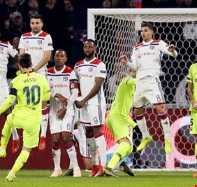 برشلونة يتعادل مع ليون في دوري الأبطال