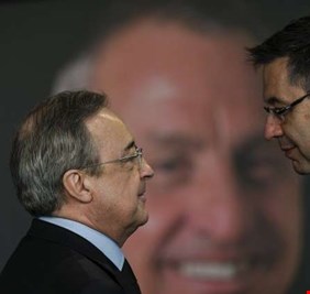 رئيس برشلونة يحرج رئيس ريال مدريد بتصريح ناري