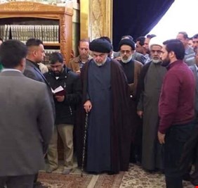 هل أخذ المرض منه مأخذه.. لماذا ظهر السيد الصدر بعكاز ؟