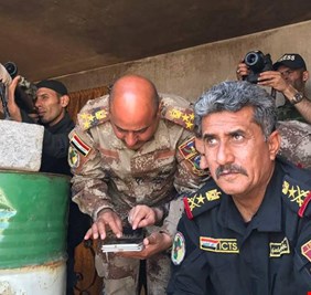 بالفيديو : القائد عبد الوهاب الساعدي ورفاقه ينجون من تفجير ارهابي في كركوك