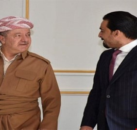 على عكس ما فعله له في بغداد، البارزاني يهين الحلبوسي، ويستقبله بطريقة 