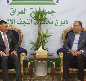 محافظ النجف يستقبل وزير الاتصالات لمناقشة ملف خدمات الاتصالات في المحافظة، والوزير يفتتح مشروع FTTH