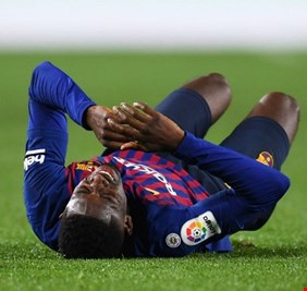 برشلونة يعلن إصابة ديمبلي وفترة غيابه عن الملاعب